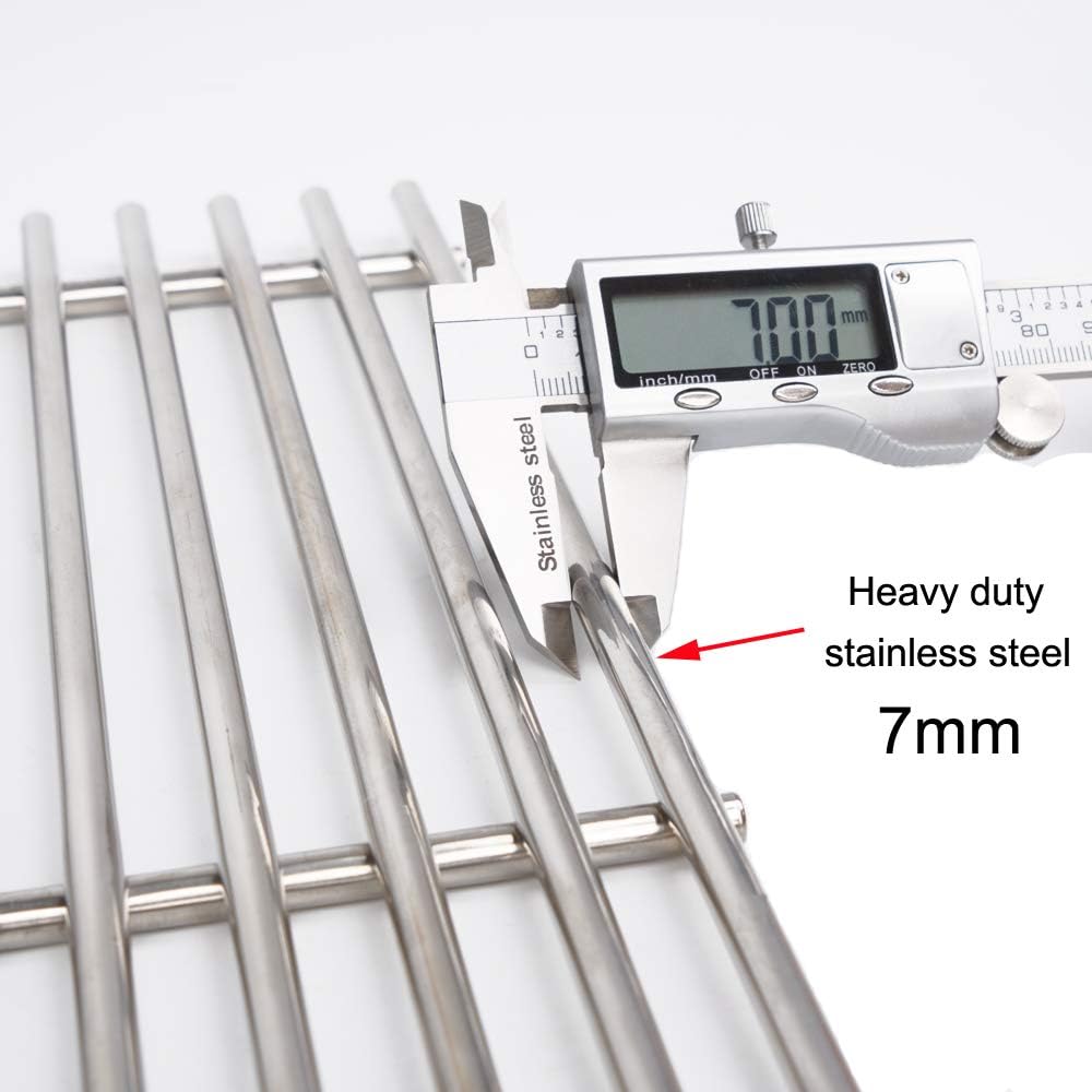 S6505A (4-Pack) 19 3/4" Stainless Steel Cooking Grid Grates Replacement for Chargriller 2121, 2123, 2222, 2828, 3001, 3030, 3725, 4000, 5050, 5252 Set of 4