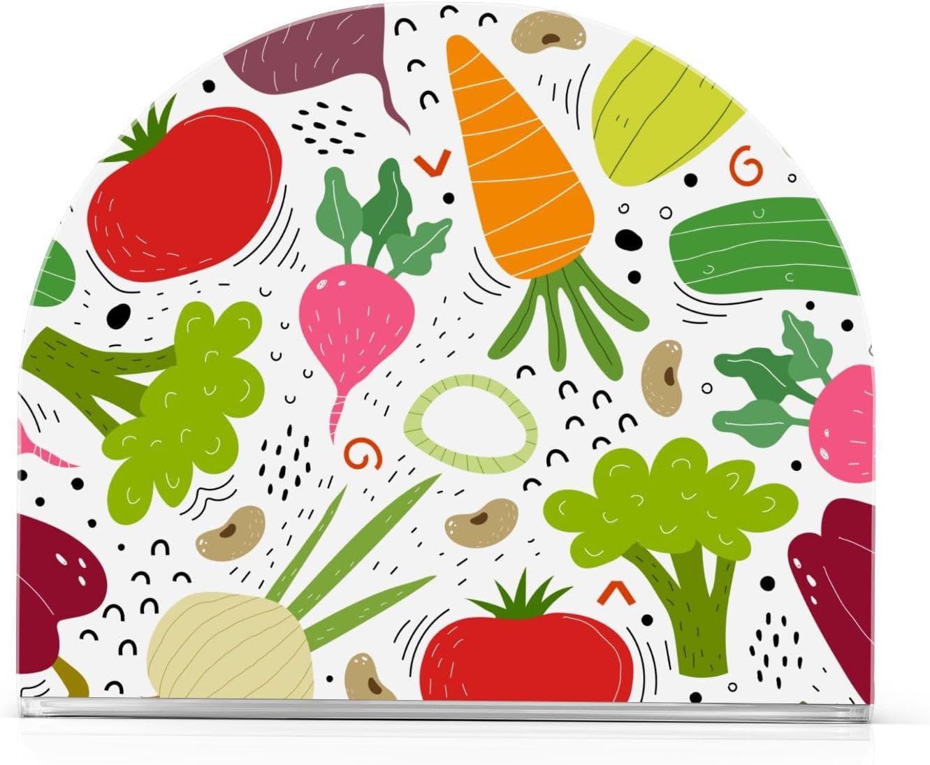 Cartoon Vegetables Napkin Holder for Table Paper Napkins Holder Acrylic Tissue Dispenser Kitchen Dining Room Bathroom Party Car Decor