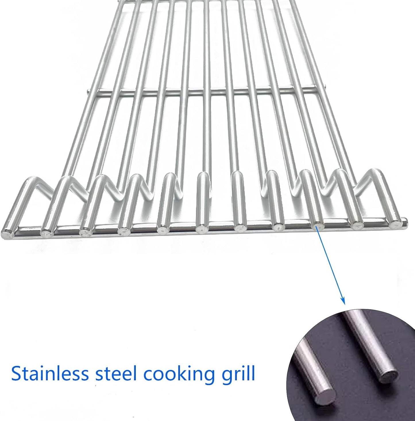 S503 Stainless Steel Cooking Grates Replacement Parts for Broilmaster D3 G-3 G-3 EXPL G-3 EXPN G-3 TXPL G-3 TXPN P3 S3 U3 for Thermos 56036T Grids Gas Grill 16-13/16"