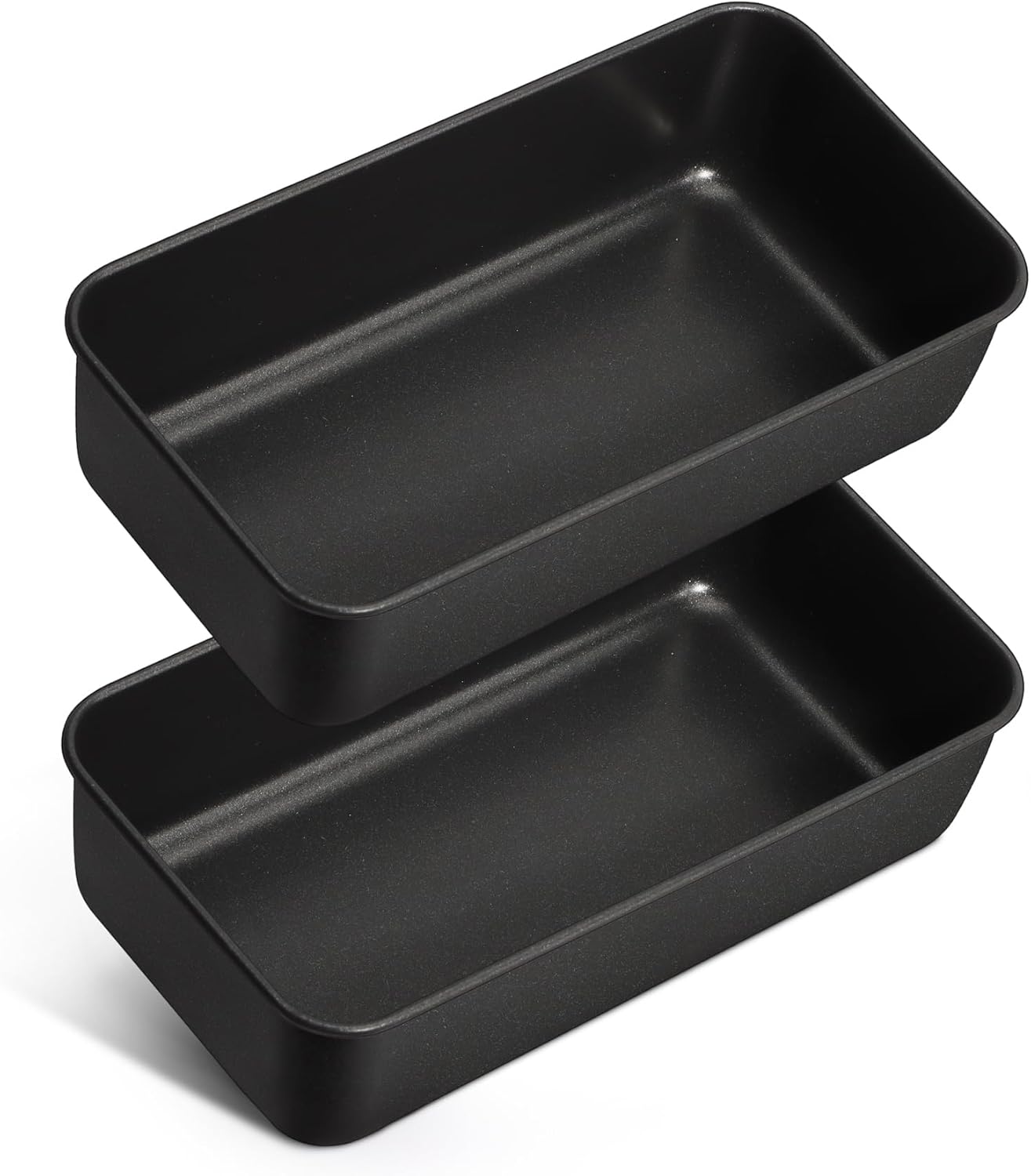 LIANYU 2 Pack Bread Loaf Pan for Baking, 9×5 Inch Nonstick Stainless Steel Bread Baking Loaf Pan, Meatloaf Tin for Homemade Banana Sourdough, Dishwasher Safe