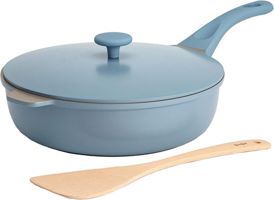 Goodful All-in-One Pan, Multilayer Nonstick, High-Performance Cast Construction, Multipurpose Design Replaces Multiple Pots and Pans, Dishwasher Safe Cookware, 11-Inch, 4.4-Quart Capacity, Blue Mist