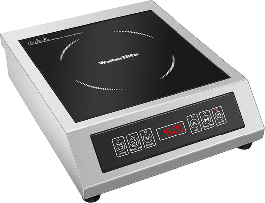 Professional Portable Induction Cooktop,1800 Watts 120V Commercial Range Countertop Burner, 1800 Watts Induction Burner with Sensor Touch and LCD Screen Low noise, timed