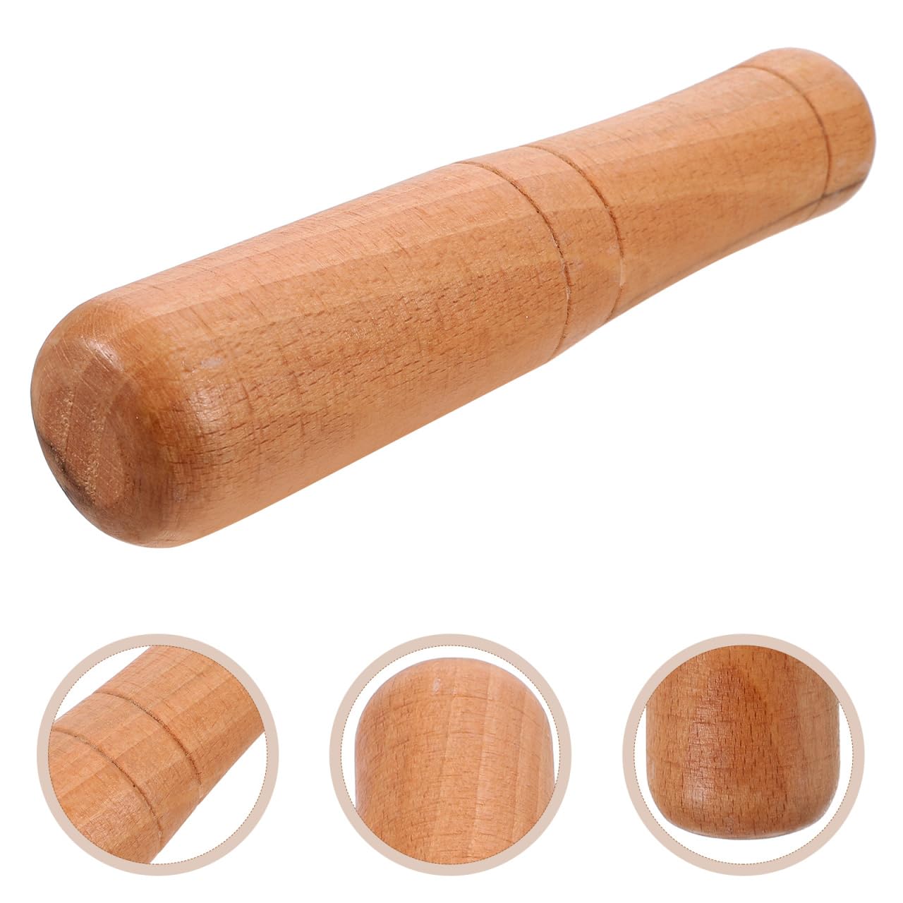 PRETYZOOM Pickle Sticks Food Grinding Stick Garlic Masher Garlic Crusher Bar Kitchen Gadget Handle Pestle Sauerkraut Pounder Bar Muddler Ceramics Tools Hand Tools Solid Wooden Grater