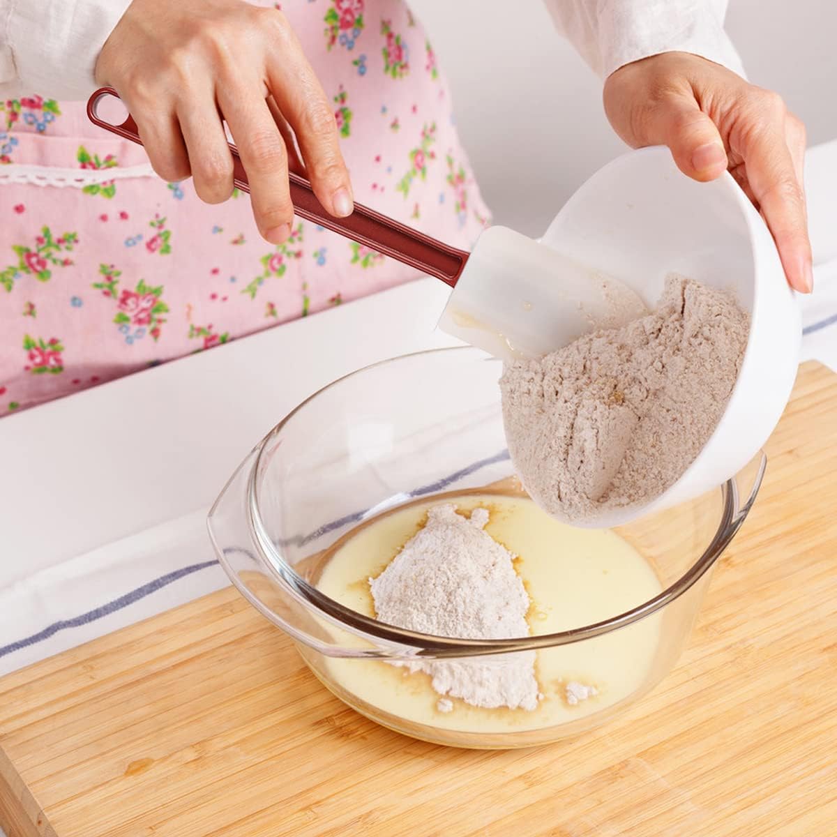 Silicone Spatula Set - Soft Rubber 9.5" Scrapers Resistant to 500F (2pcs)