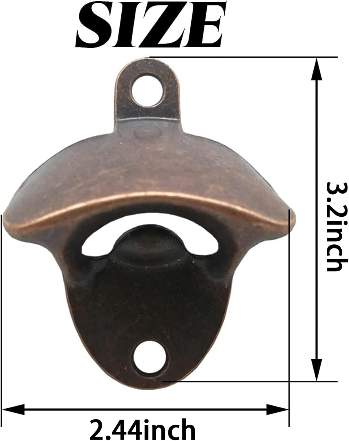 TIHOOD 12PCS Wall Mounted Bottle Opener Vintage Beer Bottle Opener Suitable for Bars KTV Hotels Homes（Red Bronze）