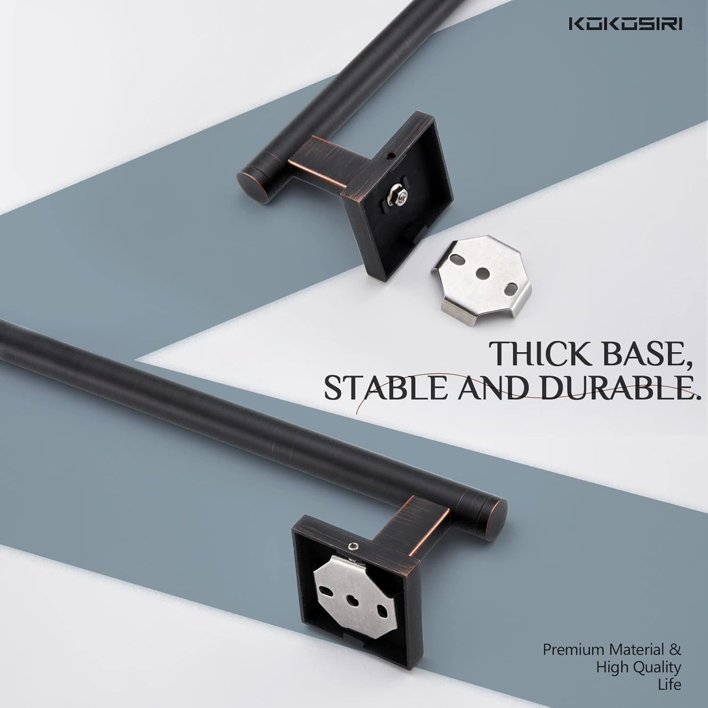 KOKOSIRI Bathroom Towel Bar 32'' Towel Holder for Bath Kitchen Cabinet Towel Rails 32 Inch Oil Rubbed Bronze Stainless Steel B4005ORB-L32