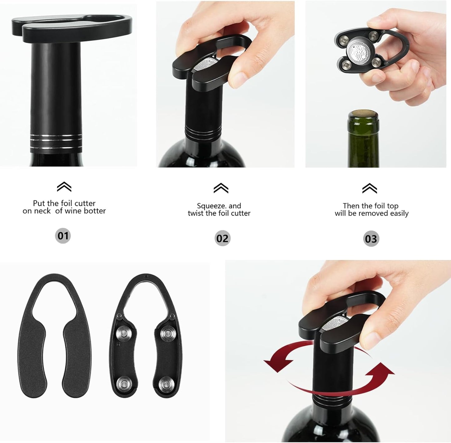 Wine Air Pressure Pump Bottle Opener Set,Simple Wine Pump Cork Remover Corkscrew,Efficient Corkscrew Bottle Opener,Easy Screw Out Tool, Perfect Wine Gift For Wine Lovers. (7)