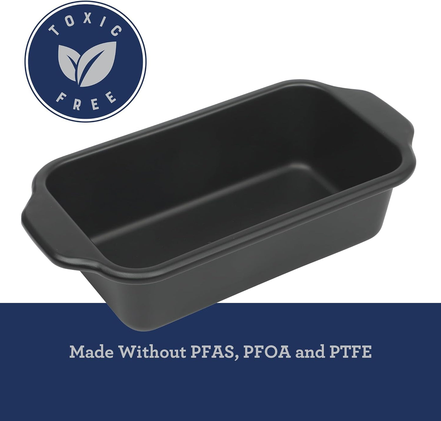 Oster Teston 9 Inch x 5 Inch Nonstick Carbon Steel Loaf Pan - Matte Black