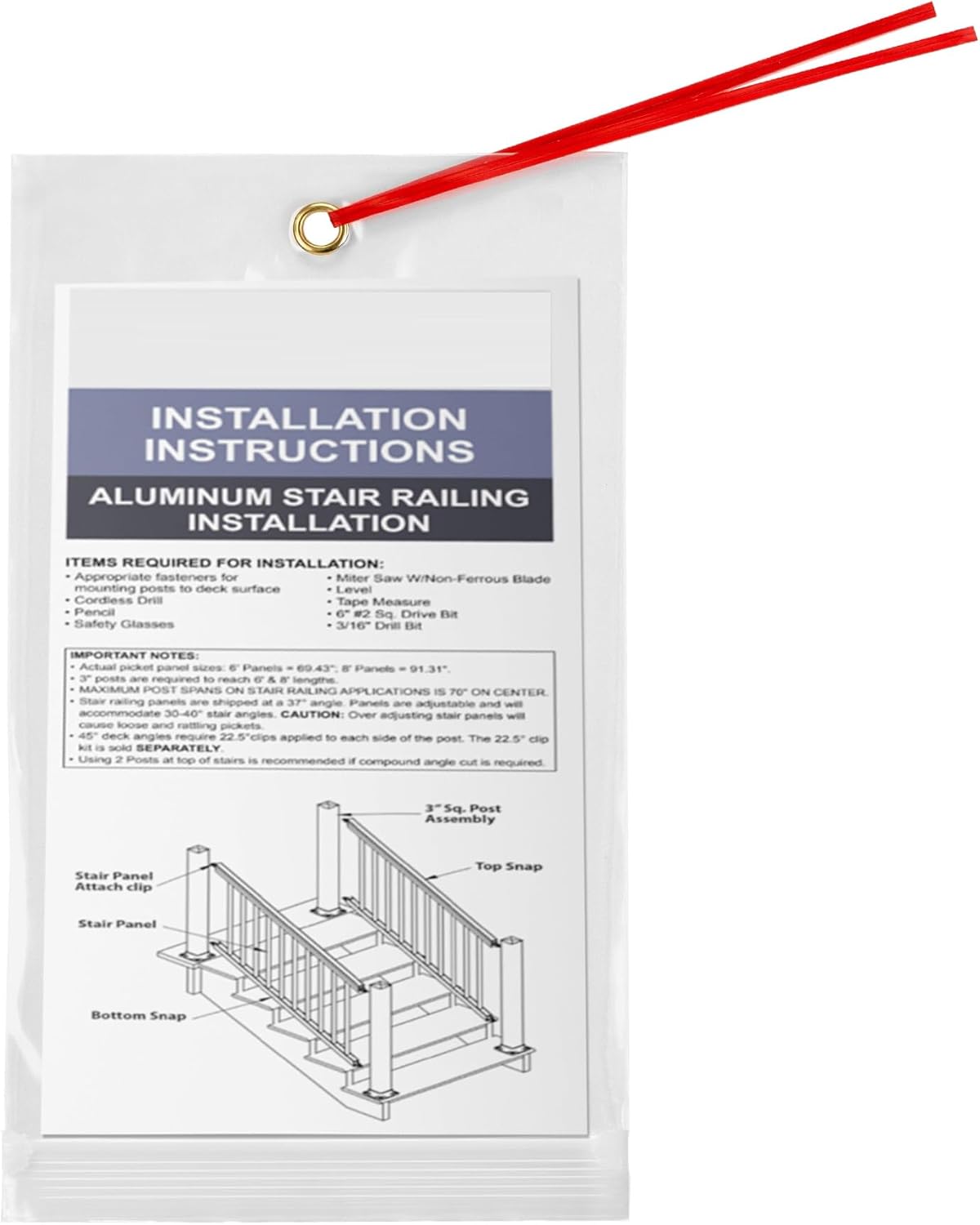 GPI - 5" x 7" Reclosable Zip Bags with Bottom Hang-hole & Pre-inserted 12" Twist-tie. 4 Mil Heavy-duty Resealable Zipper Baggy with Grommet/Metal Eyelet for Hanging (Insert Size 4.5x5.5) 1000 Pack