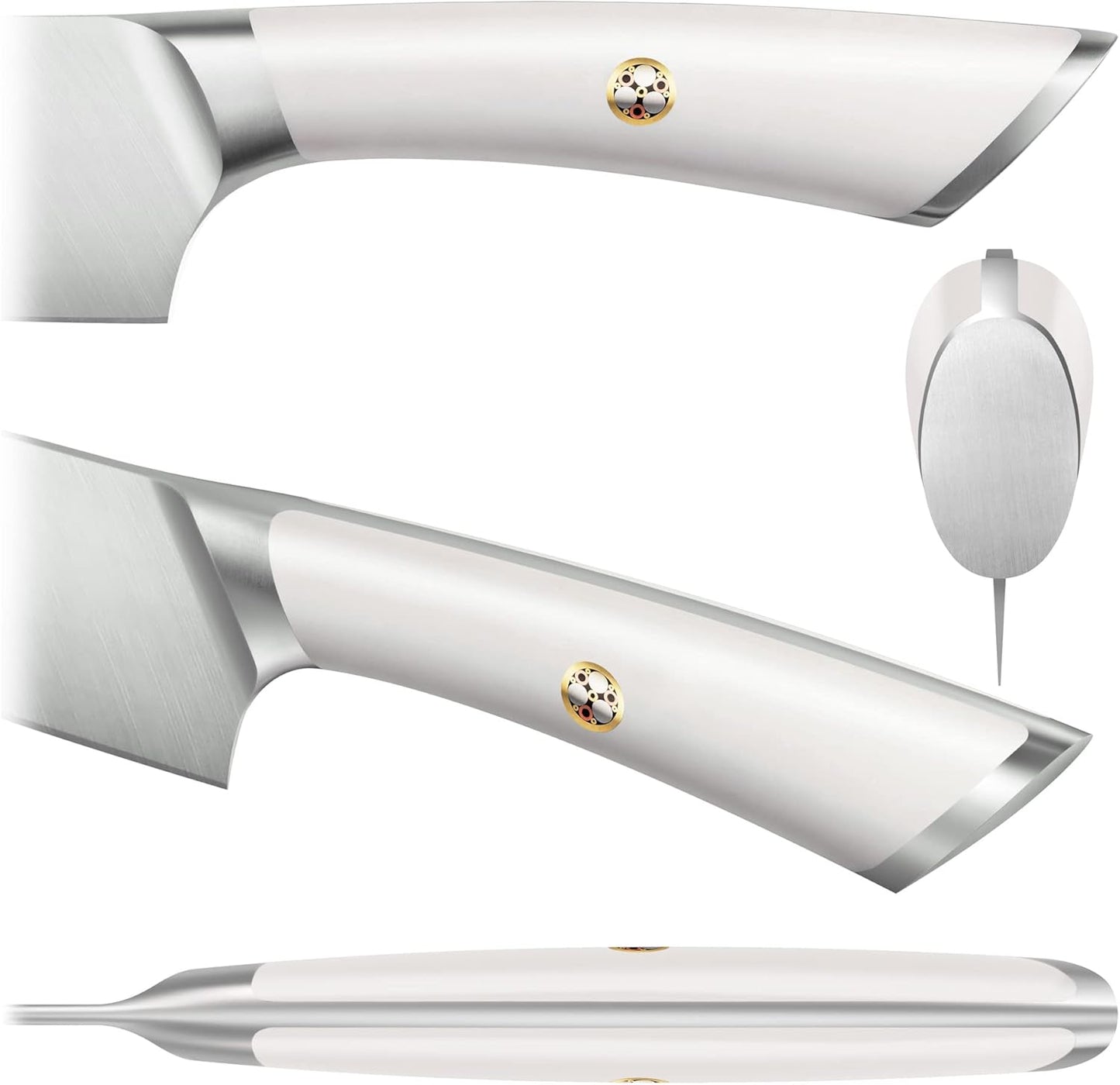 Cangshan ELBERT Series German Steel Forged Knife Block Sets (12-PIece, White)