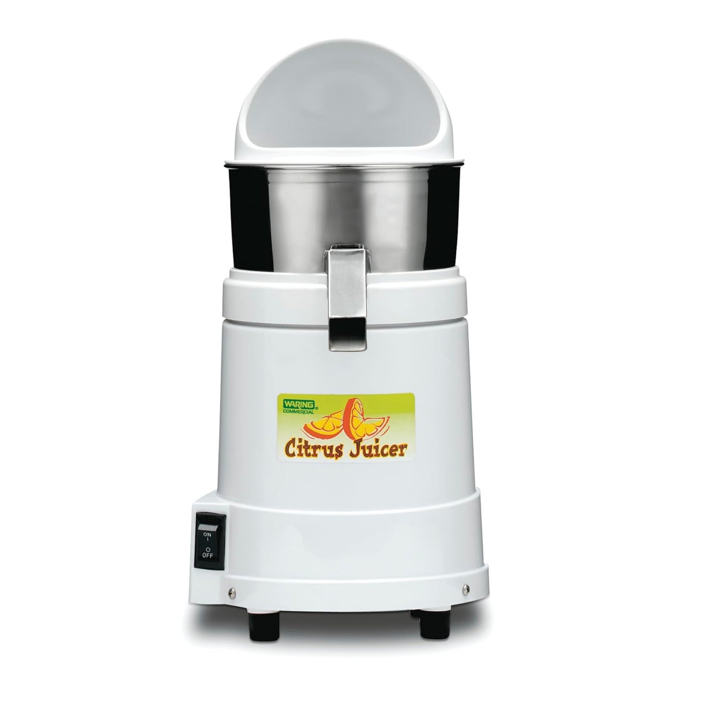 Waring Commercial JC4000 Heavy Duty Citrus Juicer with Dome, 120V, 5-15 Phase Plug, 10 x 10 x 19.5 inches, White