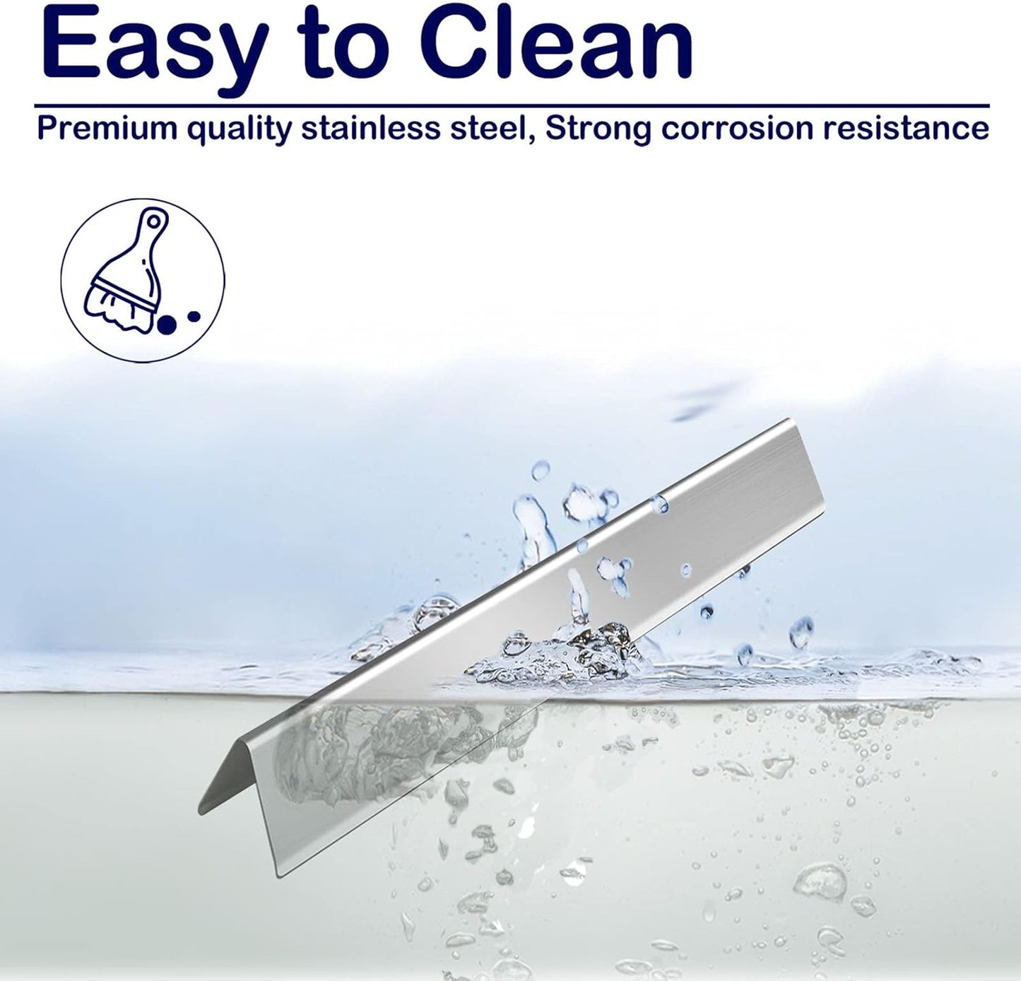 Flavorizer Bars 17.5 inch Gas Grill Replacement Parts for Weber Genesis 300 Series E310 E320 E330 S310 S320 S330 EP/CEP-310 EP/CEP-320 EP/CEP-330, 5 Pack Stainless Steel Flavor Bar Heat Plates