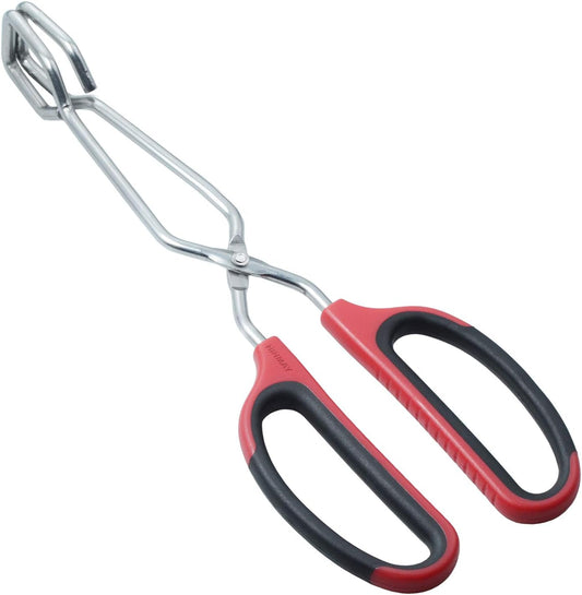 Stainless Steel Scissor Tongs with Comfort-Grip Handle 10-Inch