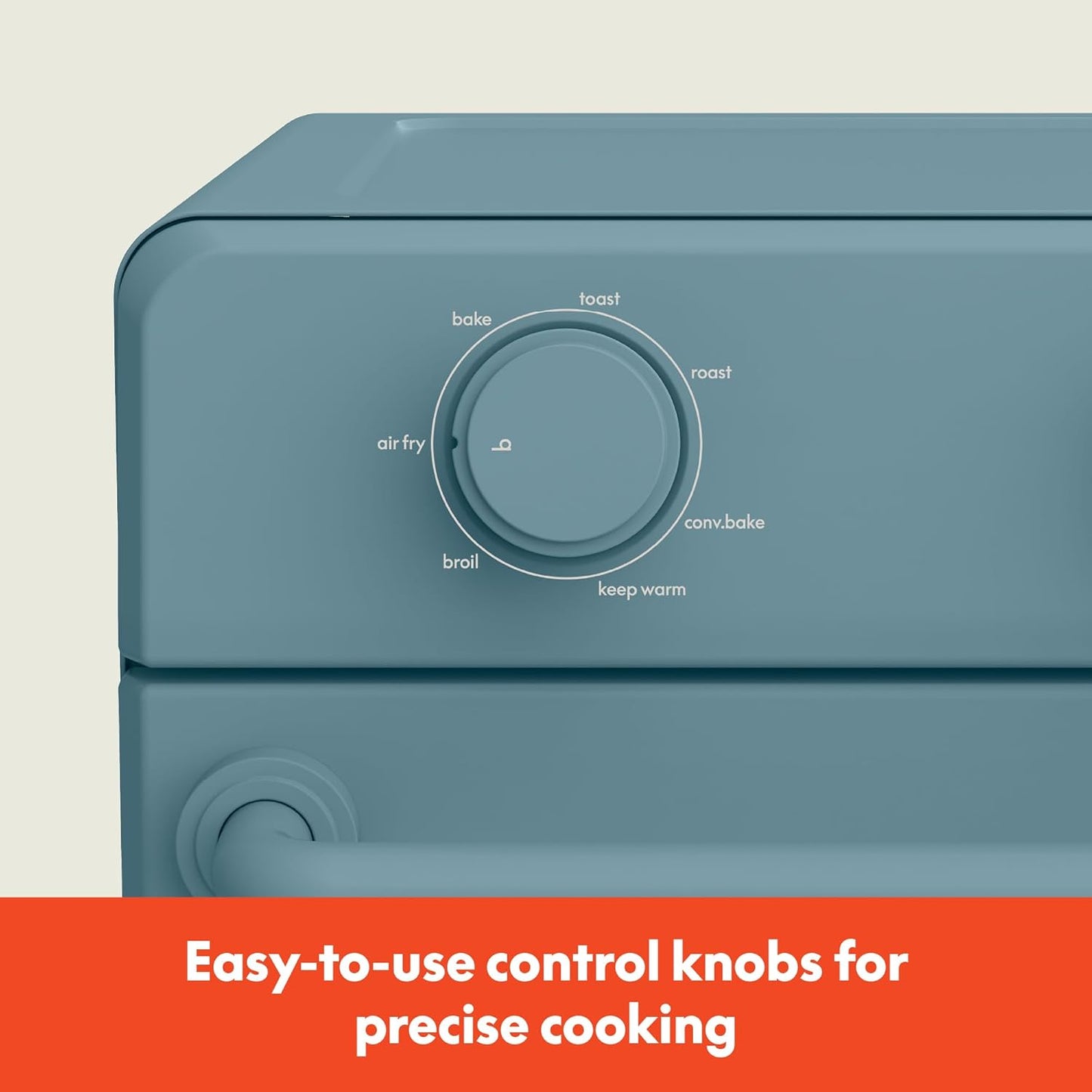 bella Air Fry Toaster Oven, 7 Preset Cooking Options, Dishwasher-Safe EverGood Coated Trays Included, 60-Minute Auto Shutoff w Audible Timer, Power Indicator Light, 1700 Watt, Surf