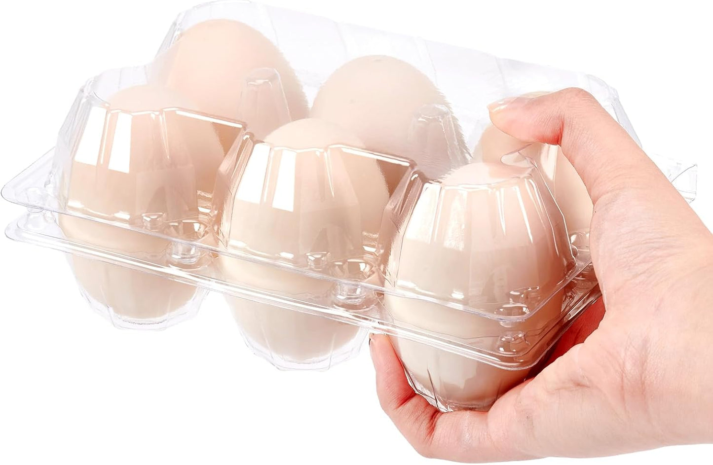 120Pack Jumbo Egg Cartons Duck Egg Cartons Extra Large Egg Containers XL Egg Tray Holders for Home Ranch Chicken Farm, Commercial Business Market Display, 2x3 Grids