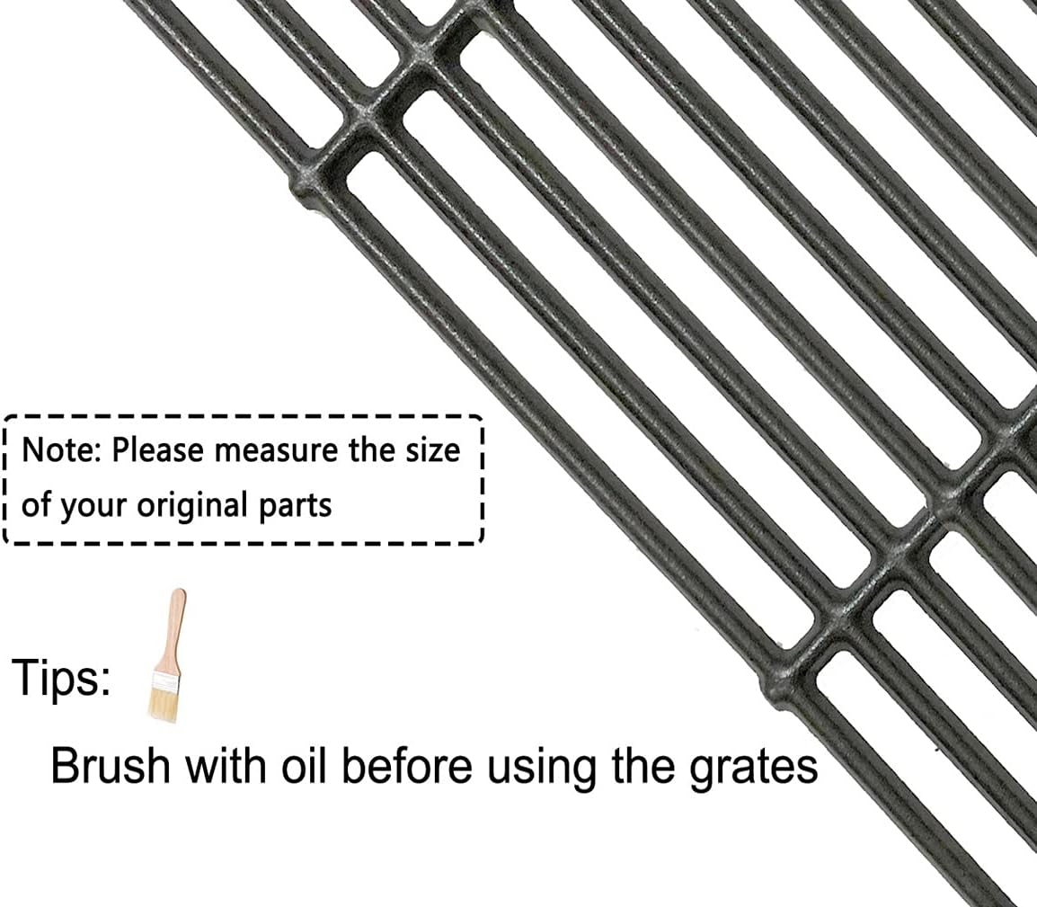 C6505A(3-Pack) 19 3/4" Cast Iron Cooking Grid Grates Replacement for Chargriller 2121, 2123, 2222, 2828, 3001, 3008, 3030, 3725, 4000, 4208, 5050, 5072, 5252, 9020