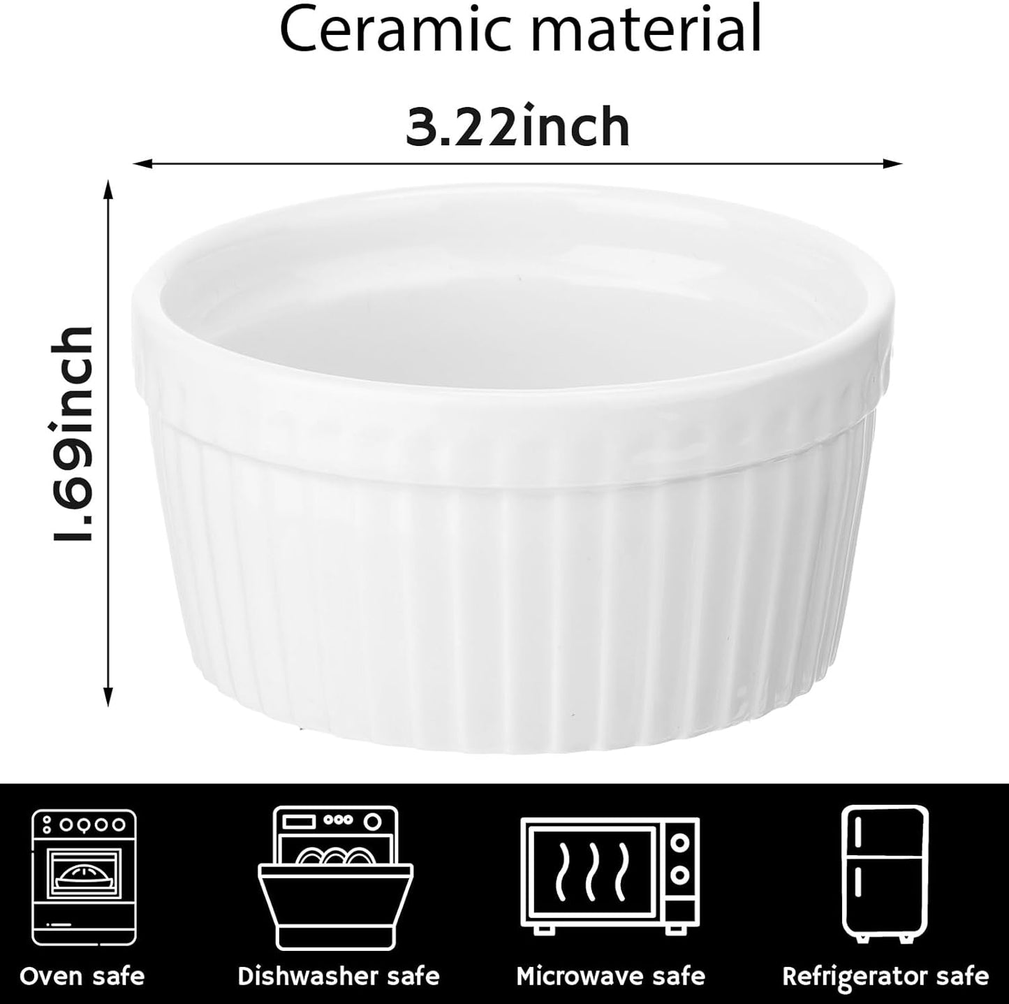 60 Pcs Ceramic Butter Warmers Set, Include 12 Butter Warmers for Seafood Melter with Stands, 48 Tea Light Candles Food Warmer Candle for Fondue Chocolate Dishwasher Microwave Oven Safe