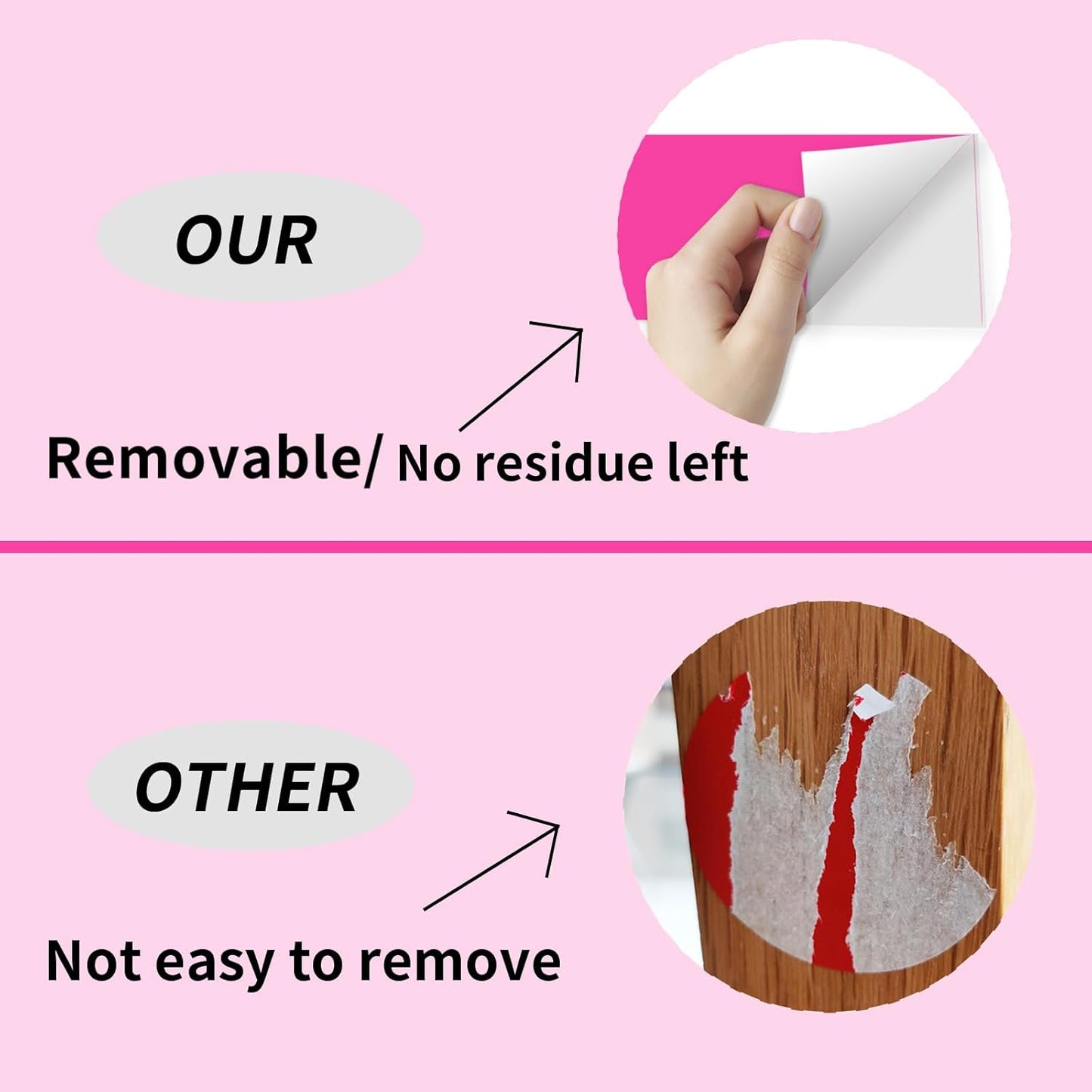 STARLIBOO 3"X5" Rectangle Neon Colored Labels, Removable Moving Labels for Boxes, Permanent Warehouse Moving Stickers Square Label (250Labels, Fluorescent Rose Red)