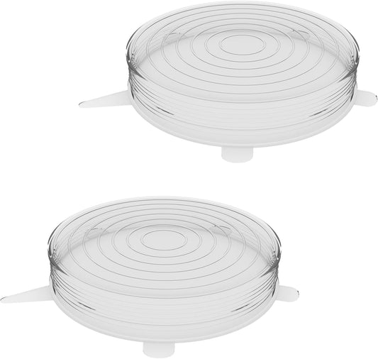 unwasted Reusable Silicone Lids (X-Large) – Upgrade Your Kitchen Gadgets with Our Covers for Food Storage – Reusable Stretch Lids and Food Covers for Containers Up to 11” (Pack of 2)
