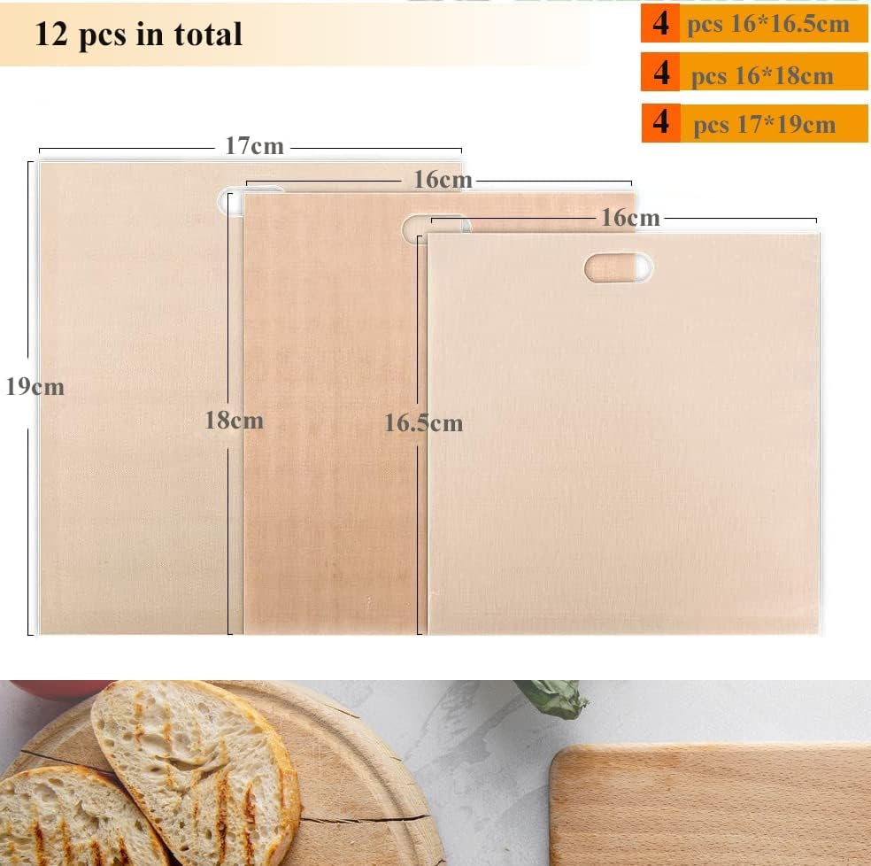 12 Pack Reusable Toaster Bags Non-Stick, Washable Toasted Sandwich Toastie Bags Toaster Microwave Grill, Great for Toast Sandwich Panini Snacks