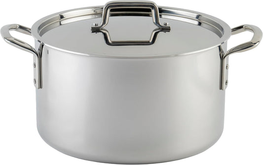 WINCO Tri-Ply Stock Pot, Silver