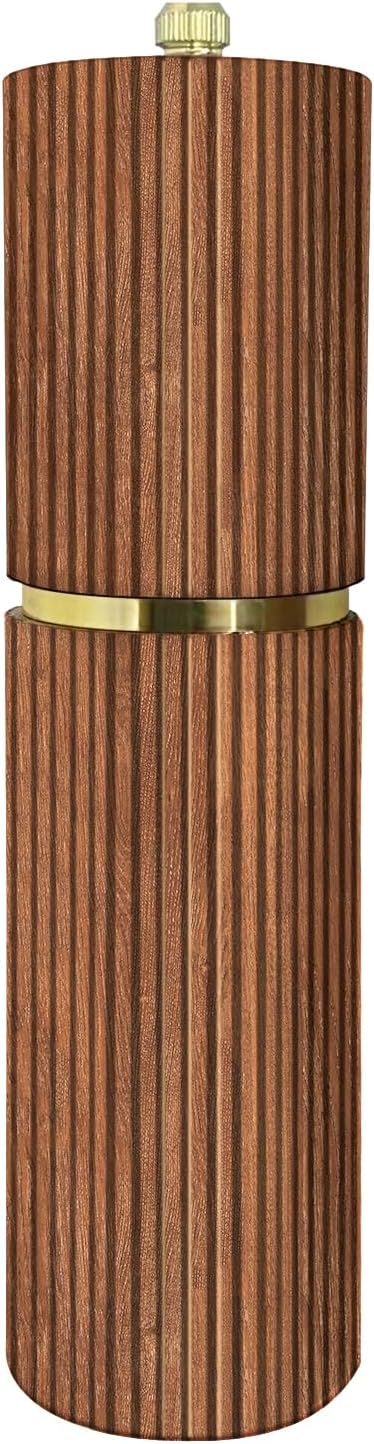 Wooden Pepper Grinder Pepper Mill,Adjustable Coarseness Salt Pepper Grinder Shaker Pepper Grinder Refillable,Acacia Wood Salt Grinder for Your Kitchen