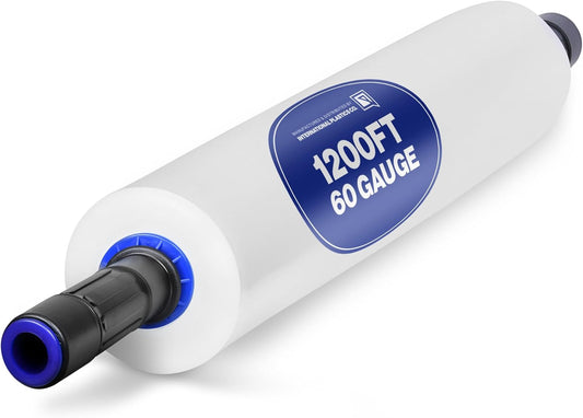 International Plastics Co. 15" Plastic Stretch Film Wrap with Extended Handles 1200ft Each 500% Stretch Clear Cling Durable Adhering Packing Moving Packaging Heavy Duty Shrink