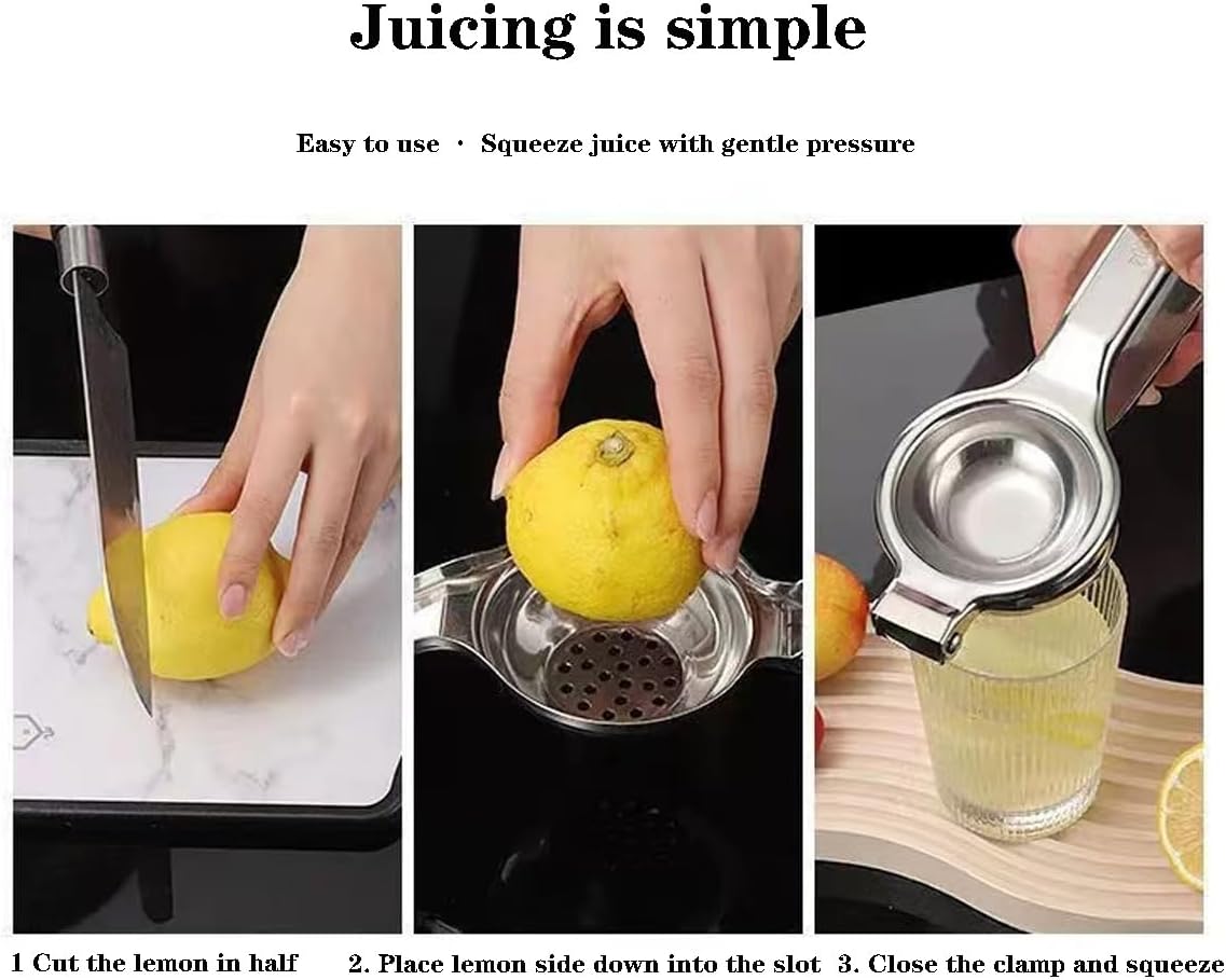 Lemon Squeezer Juicer - Citrus Juicer Handheld, Stainless Steel Juicer Hand Press, Citrus Squeezer for Making Emonade, Lemon Juice, Lime Juice, Citrus Juice (2PCS)