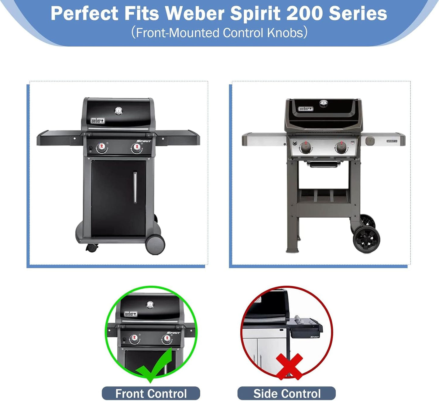 Criditpid Grill Replacement Parts for Weber Spirit I/II 200 with Front Control, Stainless Steel 7635 Flavorizer Bars, 69785 Grill Burners & 7642 Igniter for Weber Spirit E210, E220, S210, S220 Grills.