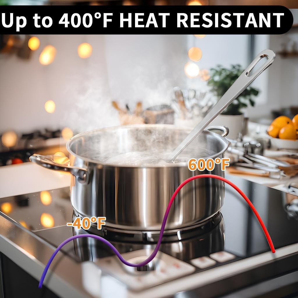 Stainless Steel Soup Ladle Spoon with Comfortable Grip - Cooking and Serving Spoon for Soup, Chili, Gravy, Salad Dressing- Great Cooking Spoon for Kitchen [Rustproof, Heat Resistance, Durable]