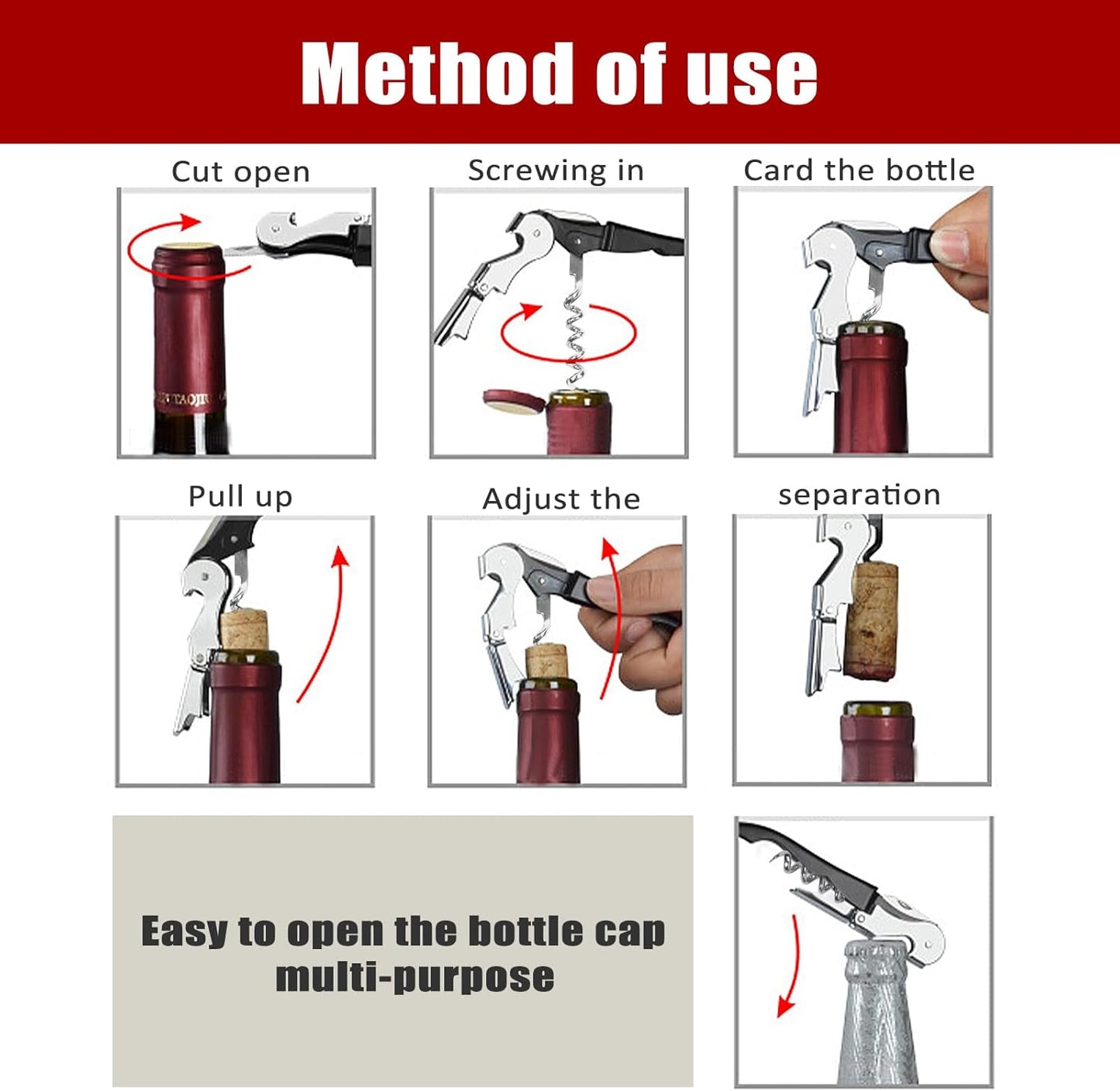 RECUTMS Wine Opener Pack 12 Pack Corkscrews for Wine Bottles Heavy Duty Stainless Steel with Foil Cutter Small Stainless Steel Gift for Home Wedding Party Bartenders Servers Waiter（cyan-blue）