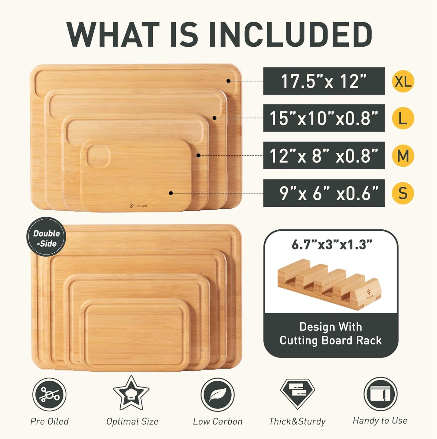 4 Packs Bamboo Cutting Board Set with Holder Over Sink Day Gifts Best Mama Mommy Bonus Busy Mom Ever Christmas Xmas Birthday Law Step Stepmom Stepmother Who Have Everything Good Unique Useful Present