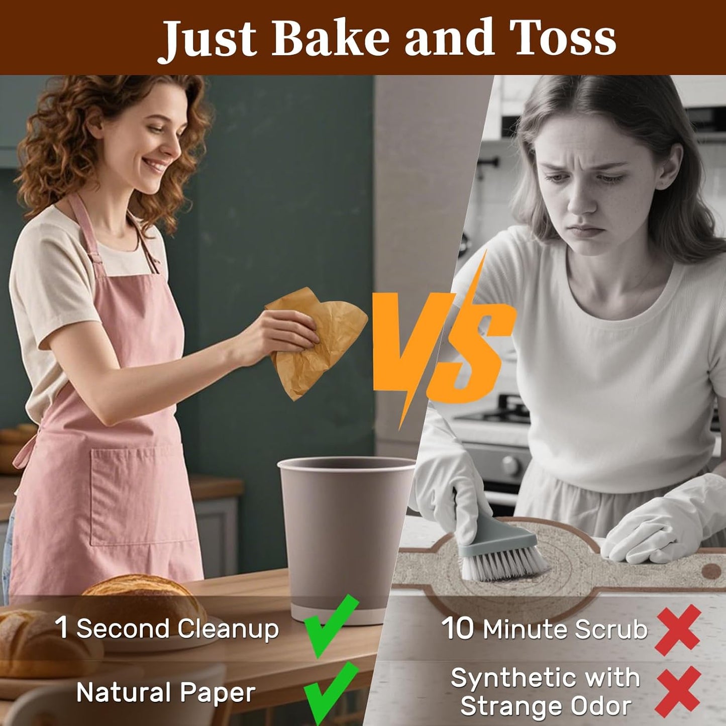 Parchment Bread Sling for Dutch Oven, BlissBoard Disposable Bread Baking Mat with Long Handles, 50 Pcs Unbleached Parchment Paper for Air Fryer, Sourdough Transfer