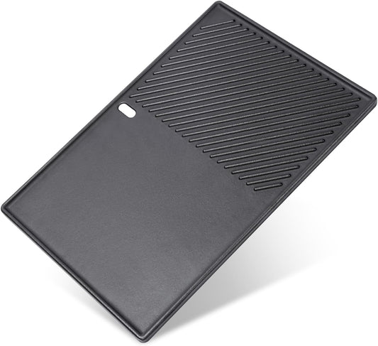 QuliMetal Reversible 7598 Griddle Replacement Parts for Weber Spirit 300 & GS4 Spirit II 300 Series Grills, Spirit E310, Genesis Silver Gold B C, Genesis 1000-5000 Cast Iron Griddle Plate 7658, 1 Pack