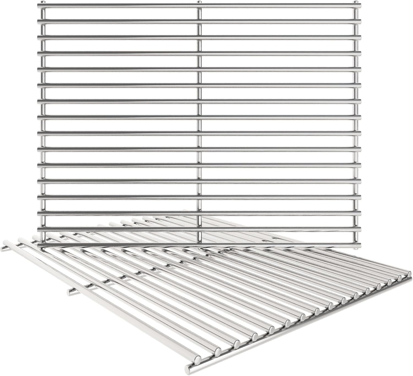 19.5/17.5/17" Grill Cooking Grates Replacement for Weber Genesis 300 Series, Genesis E310 E320 S310 S320 Replacement Parts for Weber 7528/7524, 304 Stainless Steel Grids, Set of 2, 19.5 Inch