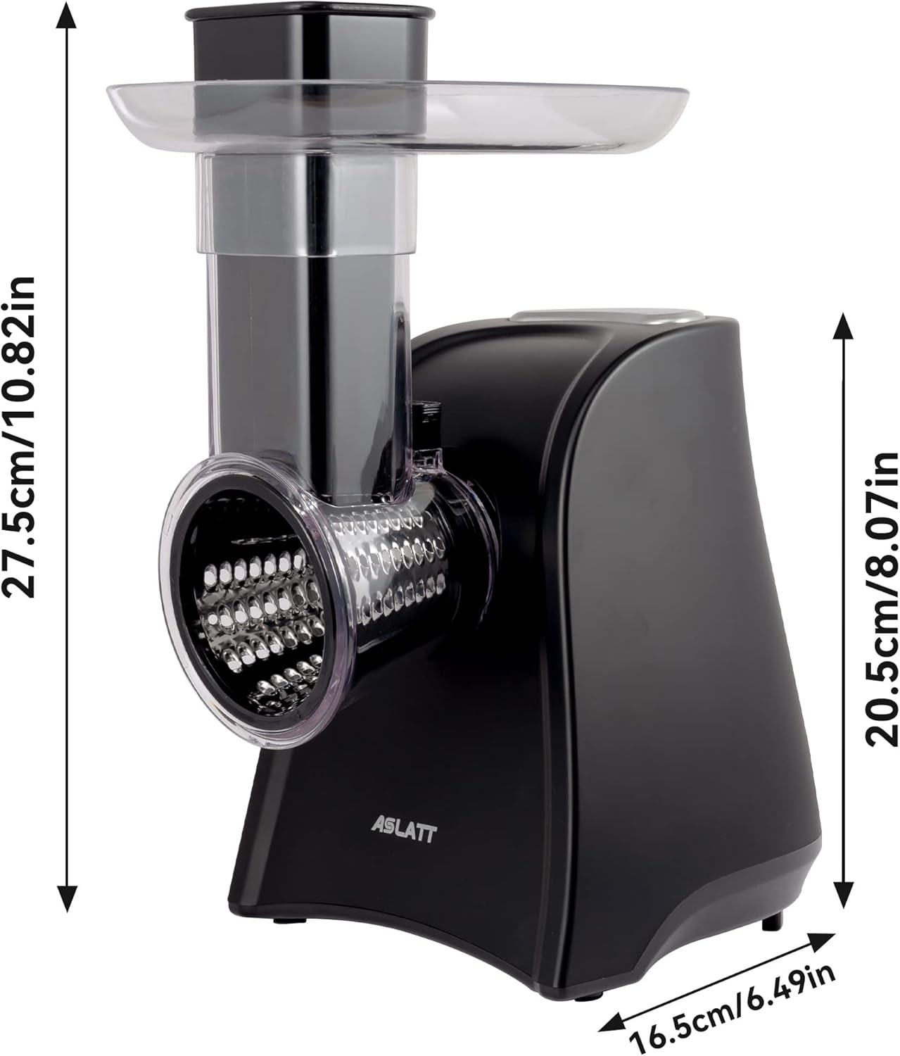 Electric Slicer, Electric Cheese Grater for Home Kitchen Use, One-Touch Control Cheese Shredder, Salad Maker Machine for Fruits, Vegetables, Cheese Grater with 5 Attachments