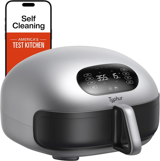 Dome 2 Air Fryer, Extra Large Airfryer with Superior Airflow, Self-cleaning Smart Digital Fryer with PFAS free Basket for Quick Easy Meals, Up to 32 Chicken Wings Capacity [New Version]