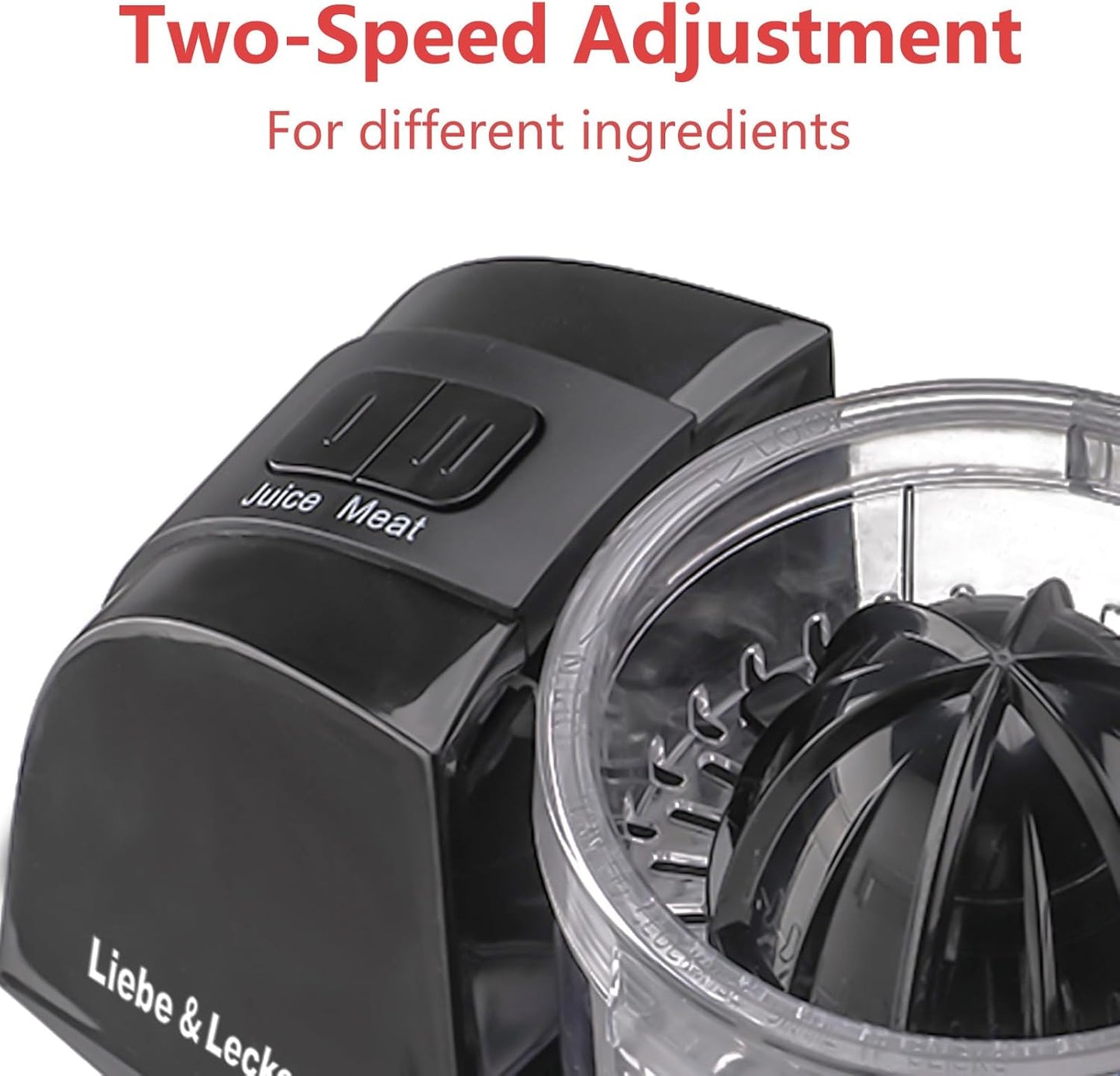 Liebe&Lecker 2 In 1 Mini Food Processor, 1.5 Cup Mini Chopper and Citrus Juicer for Cutting Vegetable, Meat and Squeezing Orange Juice