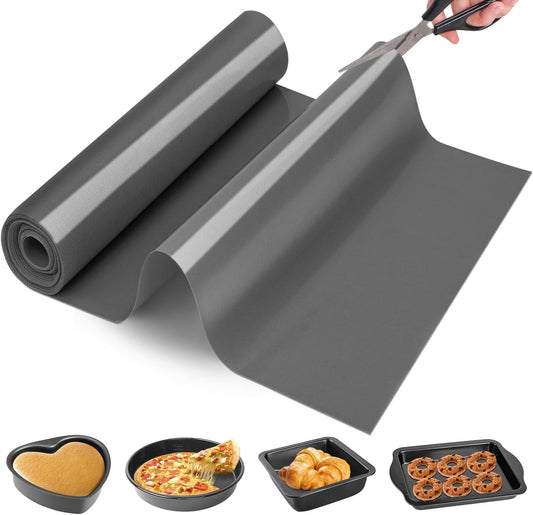 Silicone Baking Mat Roll -Reusable & Best German Silicone Mat Roll-Heat Resistant Freeze Dryer Mat Non Stick Pastry Mat Dough Rolling Mat, Non Slip Countertop Protector Mat, Cut to Size Silicone Mat