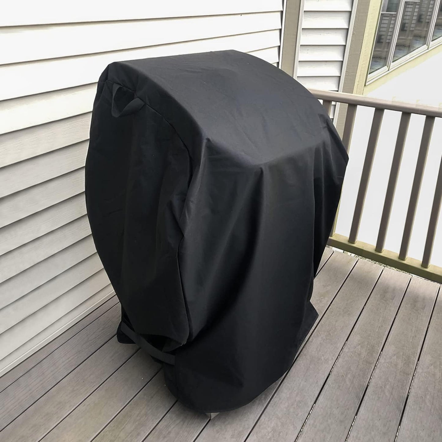 Outdoor Grill Cover 32 Inch, Heavy Duty Waterproof 2 Burner Gas BBQ Small Grill Covers Compatible with Char Broil Weber Brinkmann Holland, Black