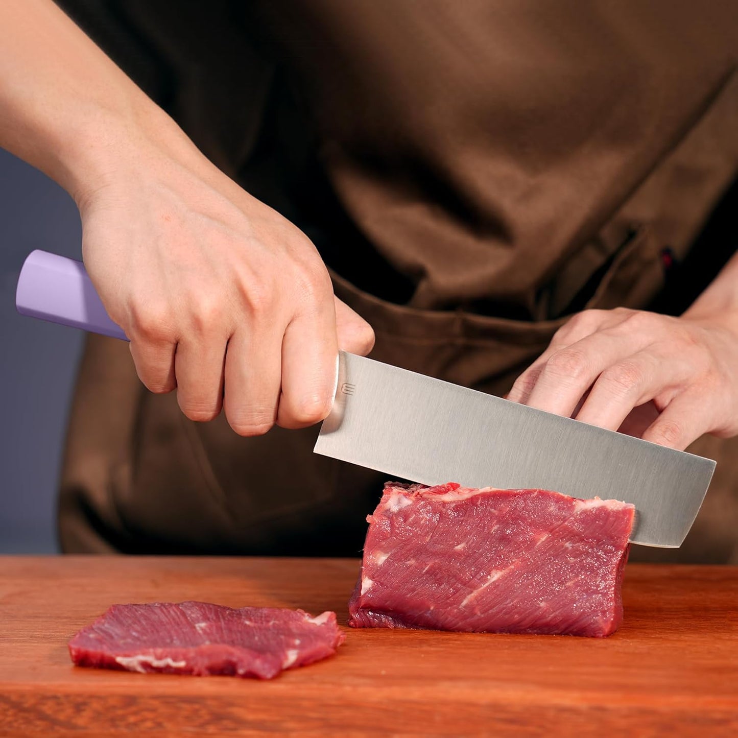 6 Inch Nakiri Knife, Hand Forged AR-RPM9 Steel Blade & Ergonomic Handle, All Purpose Kitchen Cleaver Knife for Meat Vegetable Fruits, Gift for Home Chefs