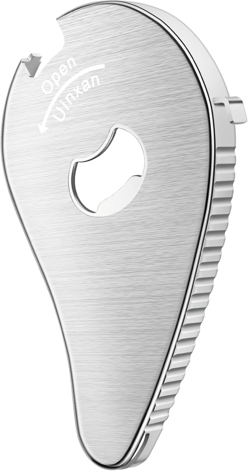 Jar Bottle Can Opener for Weak Hands & Arthritis - Effortless Twist Off Lids (0.6"-2.7") & Pull Tab Seals | Premium 304 Stainless Steel, Patented | Portable Senior-Friendly Kitchen Gadget