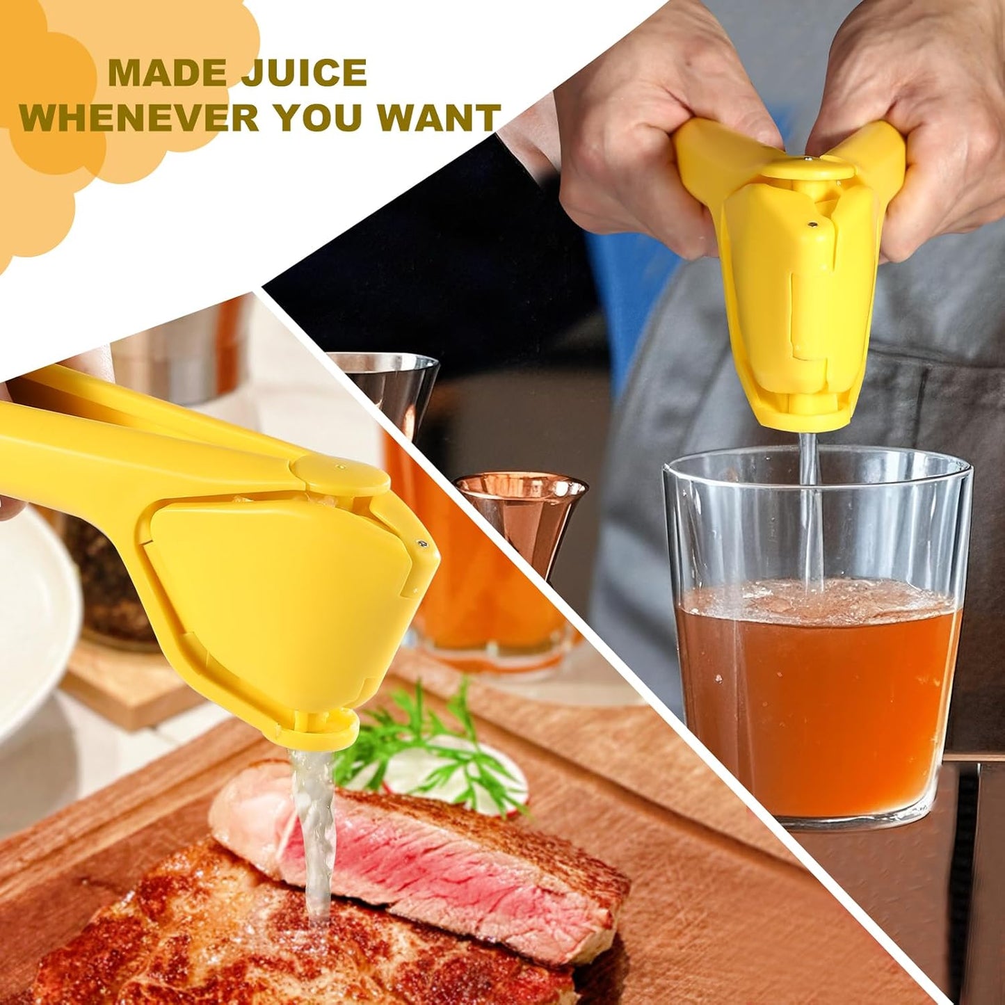 Lemon Squeezer, Effective Squeezing Juice Press, Easy-to-Use, Sturdy Flat Manual Lemon Juicer, Lime Squeezer, Citrus Juice Presser, to Squeeze Lemons, Limes, Citrus, oranges And Other Fruits