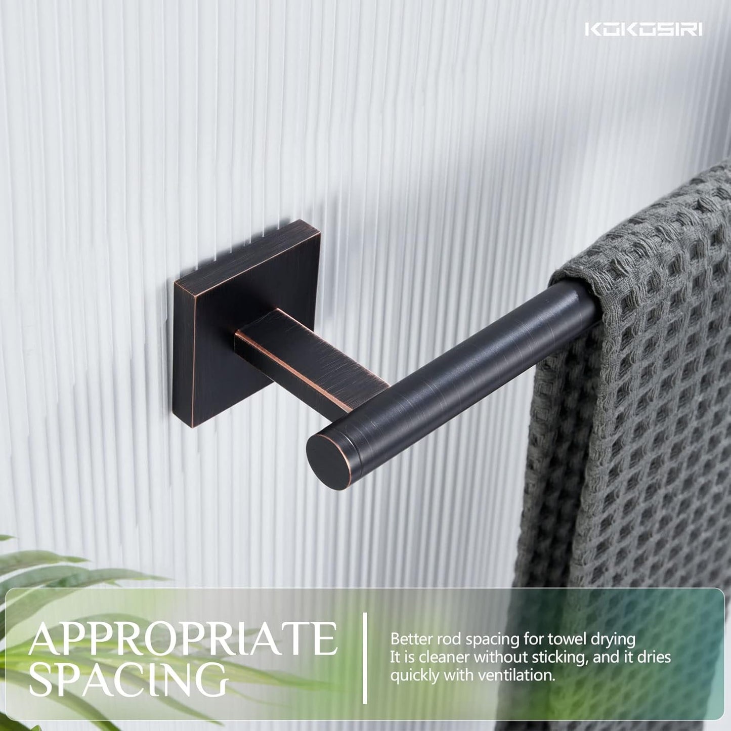 KOKOSIRI Towel Bar Bathroom Towel Holder for Bath Kitchen Cabinet Towel Rails 20 Inch Oil Rubbed Bronze Stainless Steel B4005ORB-L20