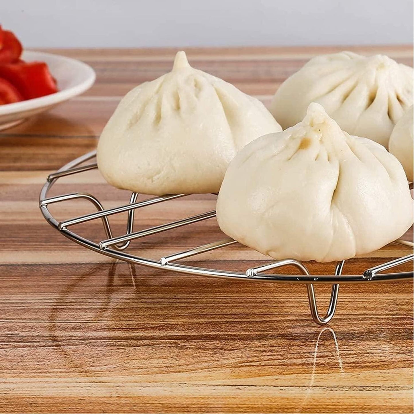 11.8" Round Cooking Rack Versatile Stainless Steel Grid Grill Steamer Rack, Fits Air Fryer Pot Pressure Cooker Canning