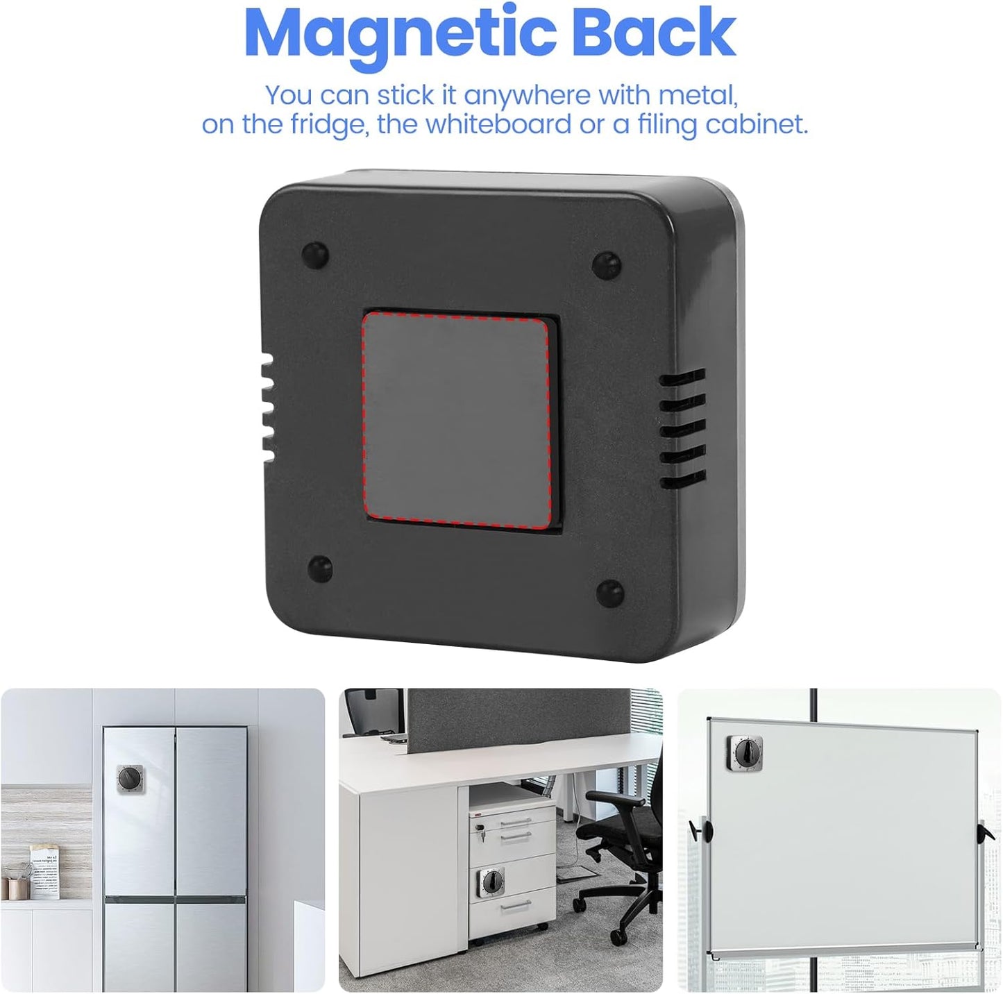 Kitchen Timers for Cooking, Chef Cooking Timer Clock with Loud Alarm,100% Mechanical Desk Timer - No Batteries Required - Magnetic Backing, Exquisite Stainless Steel Body - Countdown Reminder Magnetic