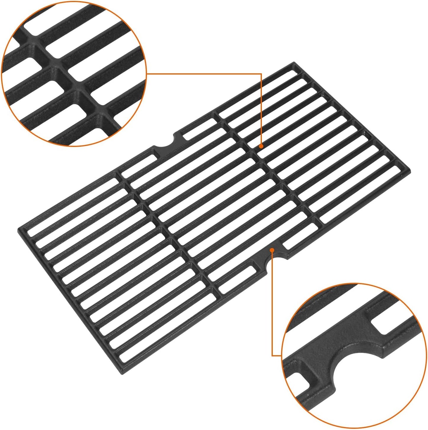 Cast Iron Grill Grates for Charbroil Performance 4/5 Burner Grill 463347017 463349917 463347418 463377017 463342119 463376217 463335517 463347519 463347518, Cooking Grids for G470-0002-W2 G470-0003-W1
