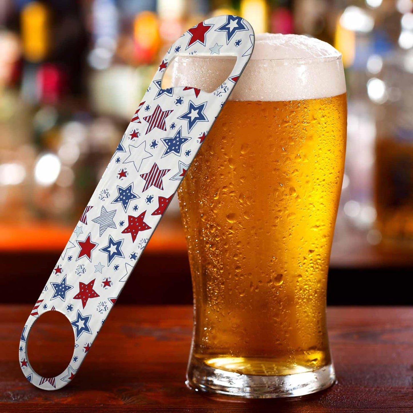 Doodle Stars Stainless Steel Bottle Opener Cartoon Xmas Decoration Christmas Vintage Flat Beer Bottle Opener Keychain for Home Kitchen Bar Restaurant Party Birthday Gift