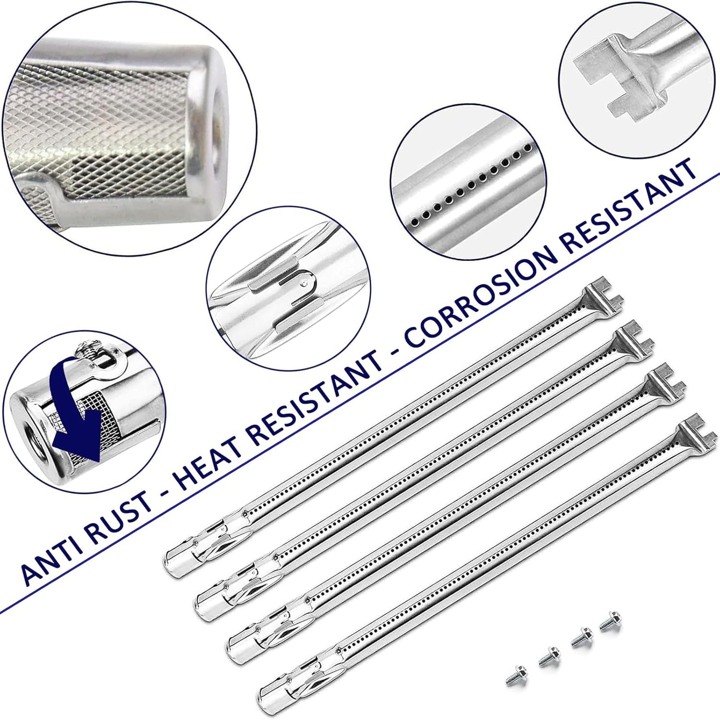 Flavorizer Bars Heat Deflectors Burner Tubes for Weber Genesis e330 Grills Parts with Sear Burner Front Control Knobs, Genesis E310 E320 E330 S310 S320 S330 Parts for Weber 7620 7621 7622 65055 62752