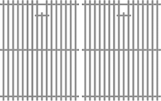 19" Stainless Steel 2 Grates for Bakers and Chefs GR2039201-BC-00, ST1017-012939 Brinkmann 810-8532-F 810-2200-0, 810-2210-0 810-2310-0 810-8401-S 810-8532-F 810-8534-S Chef BIG-8116 Grill